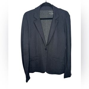 Majestic Filatures Cashmere Cotton Single Button Lightweight Blazer Charcoal 4
